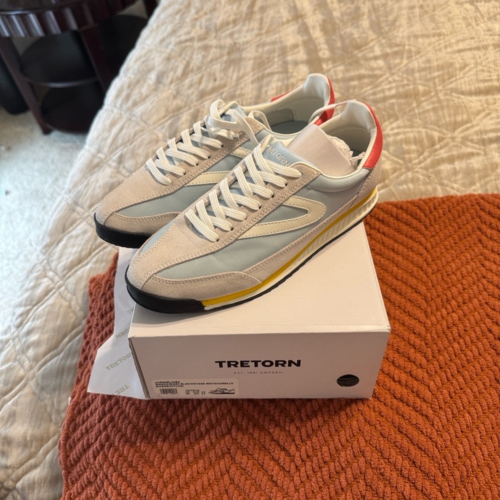 Tretorn Men's Gray and Yellow Sneakers